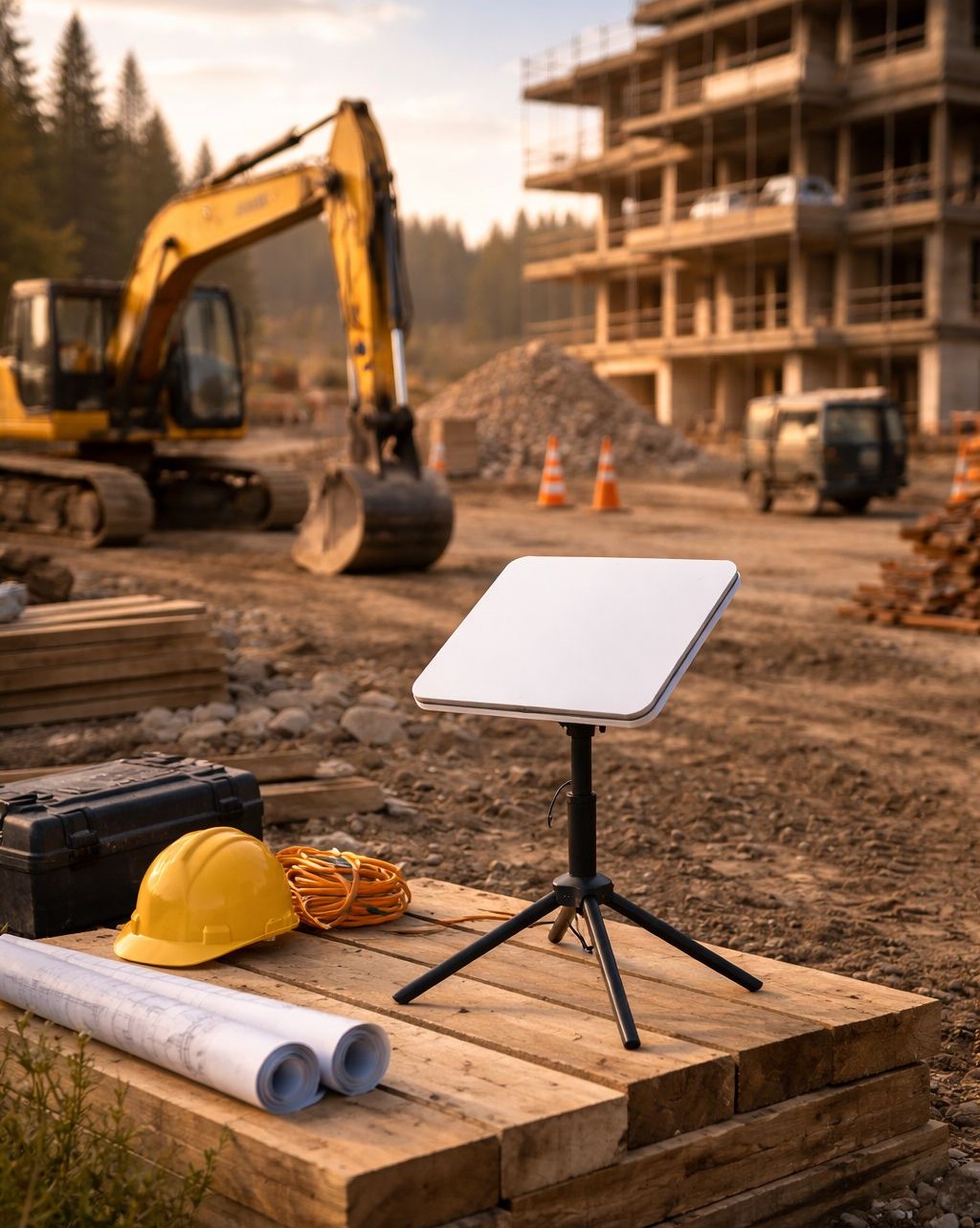 Starlink em obras e construcoes